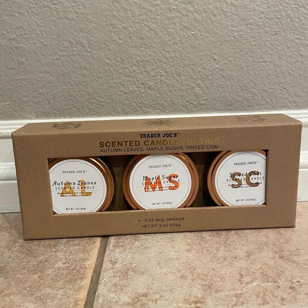 Trader Joe’s Autumn Candle Trio Tins